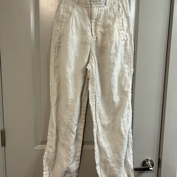 Everlane Pants - Everlane Light Cream Linen Trousers